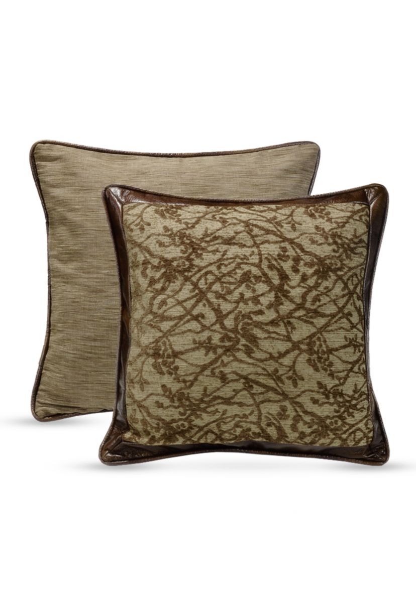 Highland Lodge Branches Motif Reversible Euro Sham