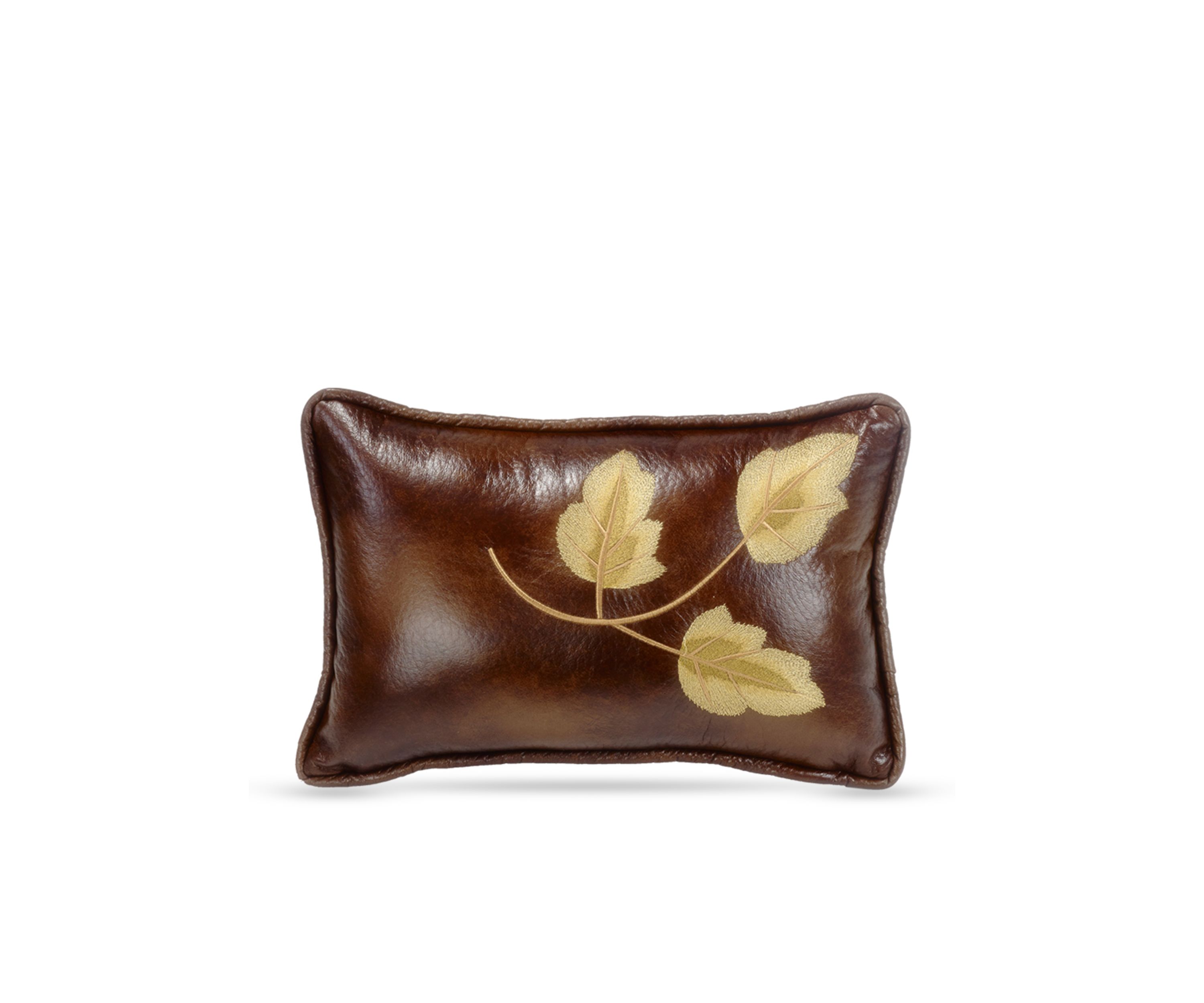 Highland Lodge Faux Leather Lumbar Pillow