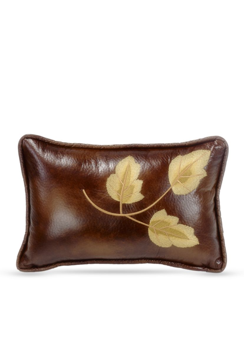 Highland Lodge Faux Leather Lumbar Pillow