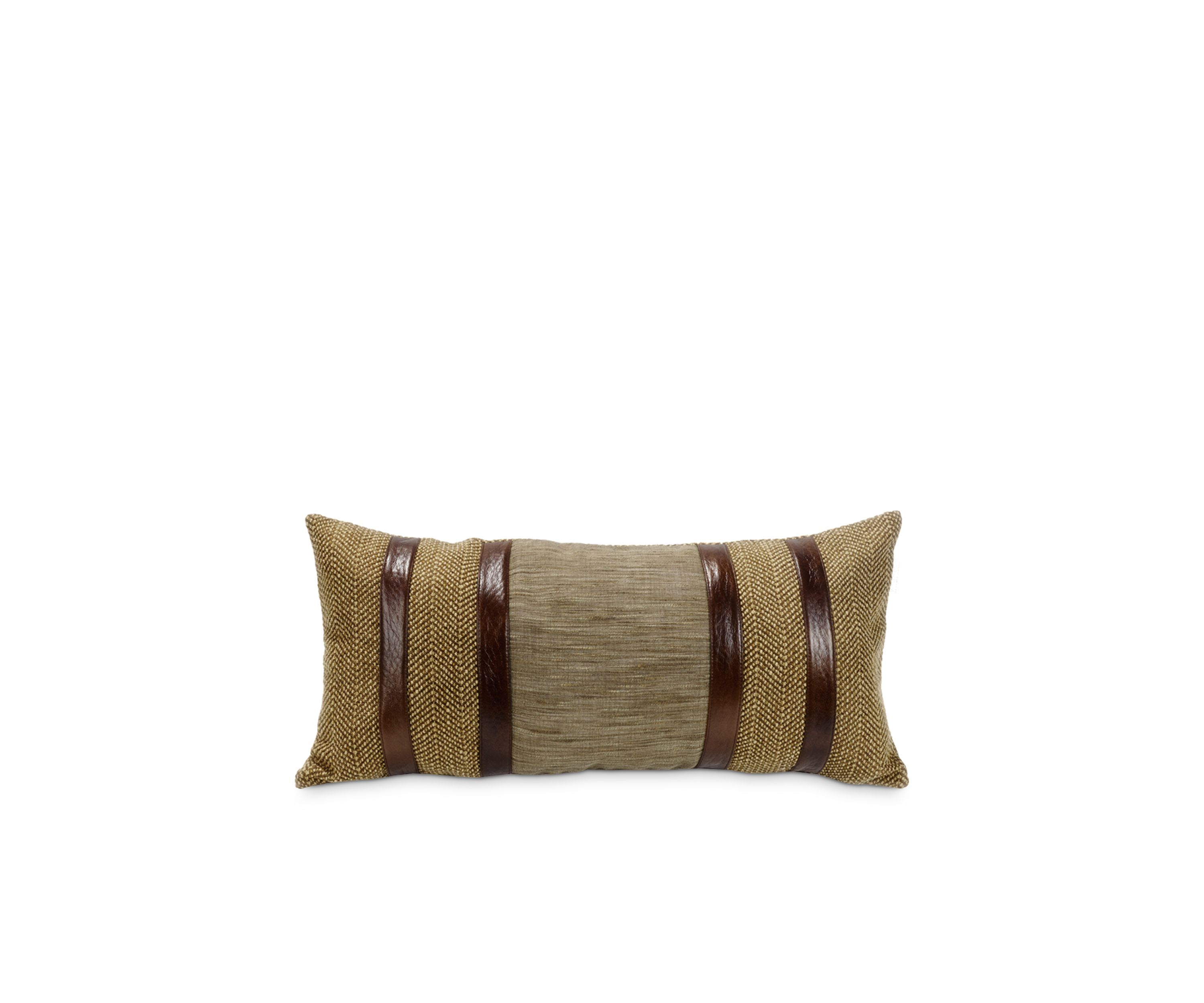 Highland Lodge Herringbone Faux Leather Lumbar Pillow