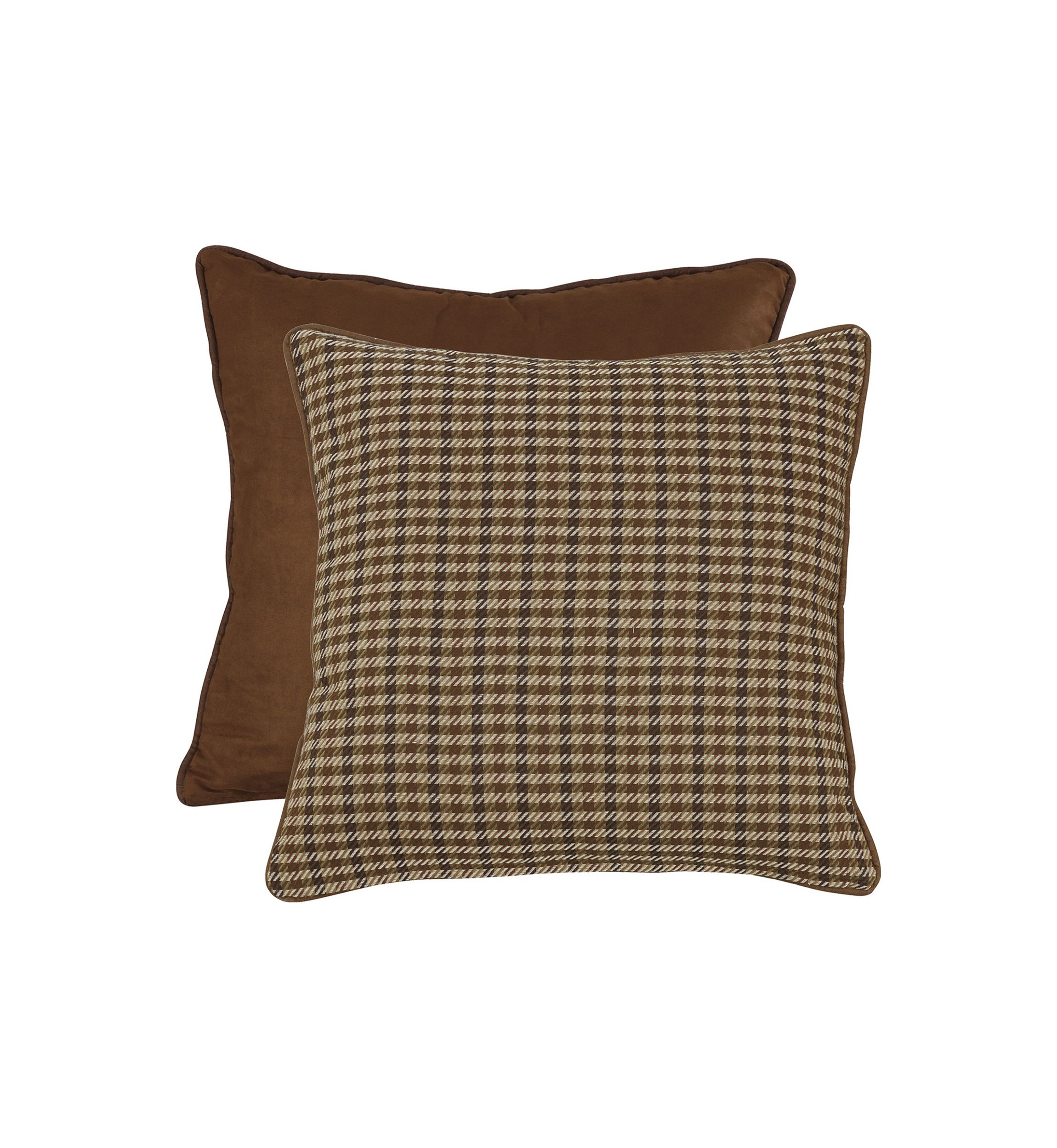 Crestwood Houndstooth & Suede Reversible Euro Sham