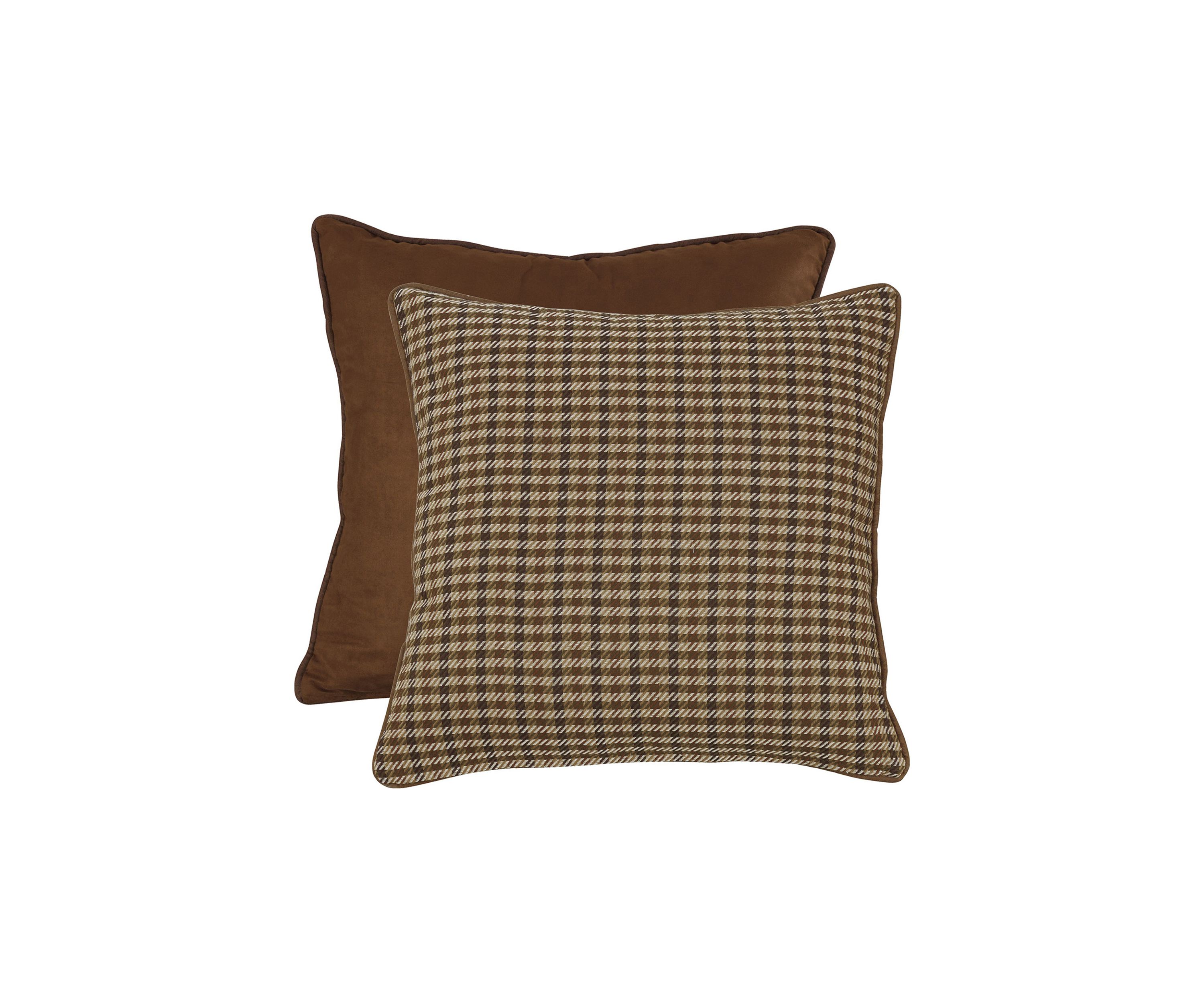 Crestwood Houndstooth & Suede Reversible Euro Sham