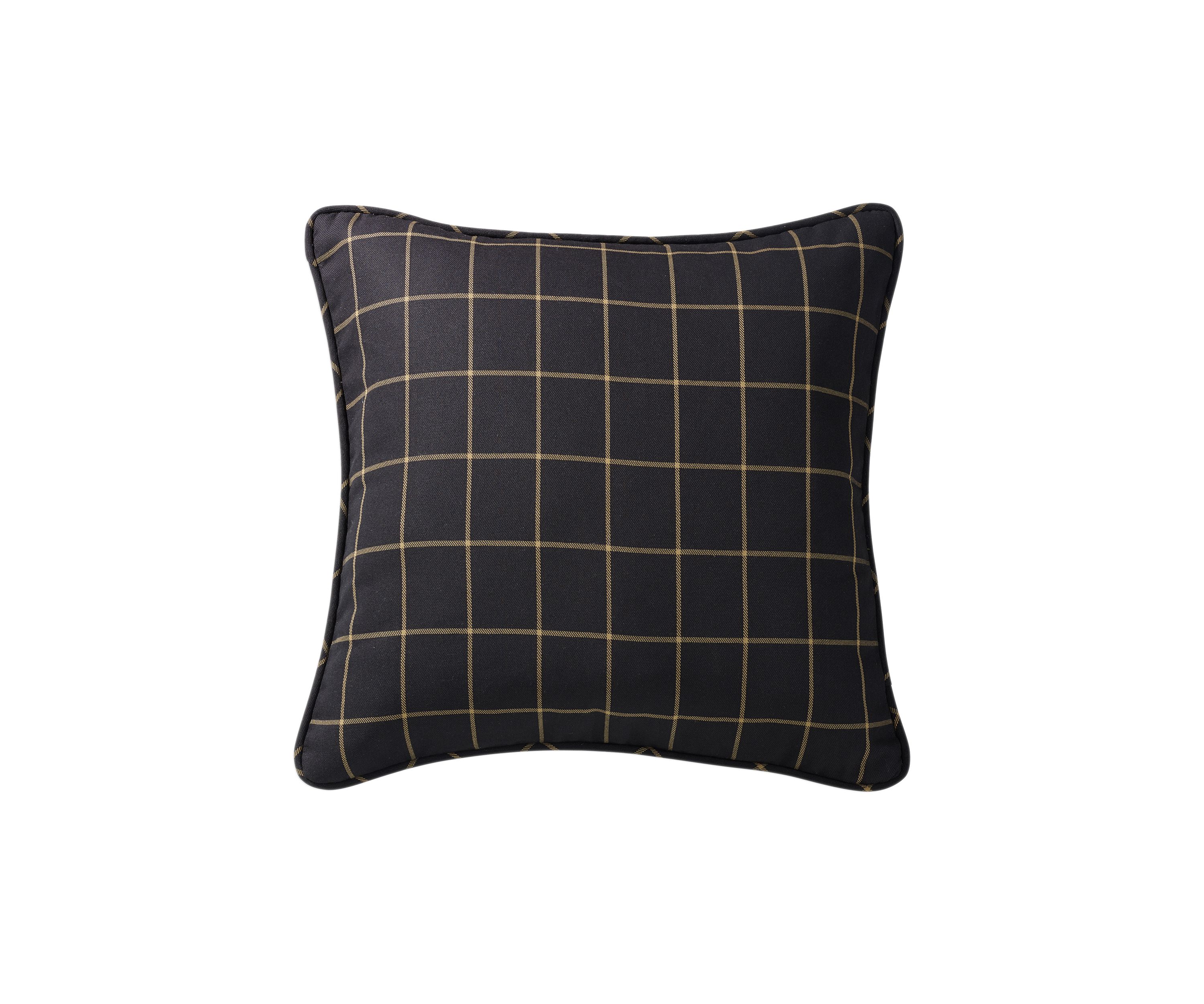Ashbury Black Woven Tweed Euro Sham