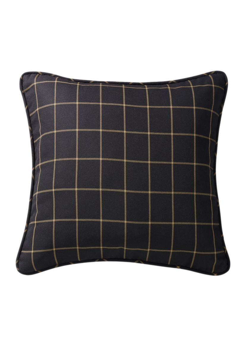 Ashbury Black Woven Tweed Euro Sham