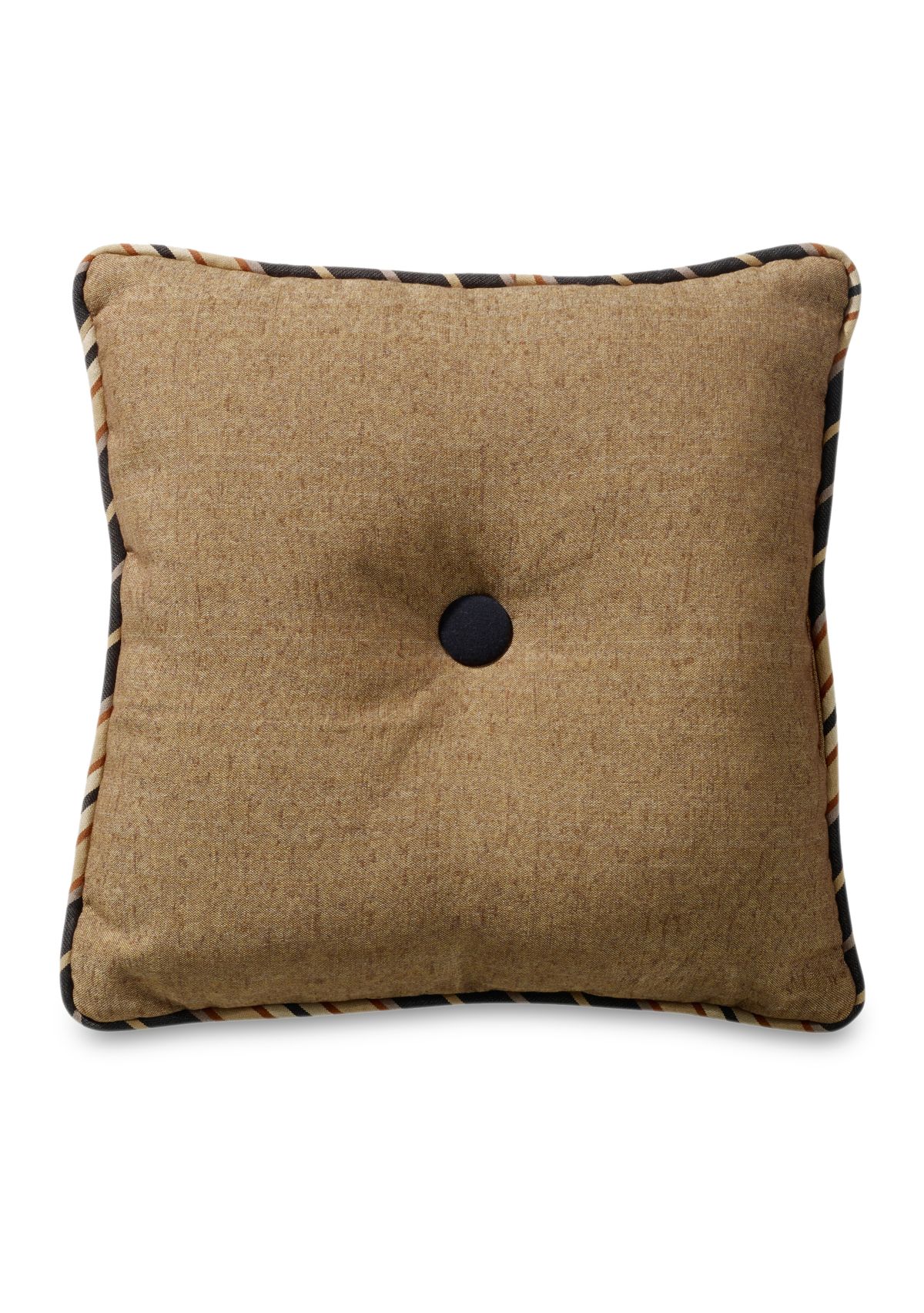 Ashbury Black & Tan Tufted Throw Pillow