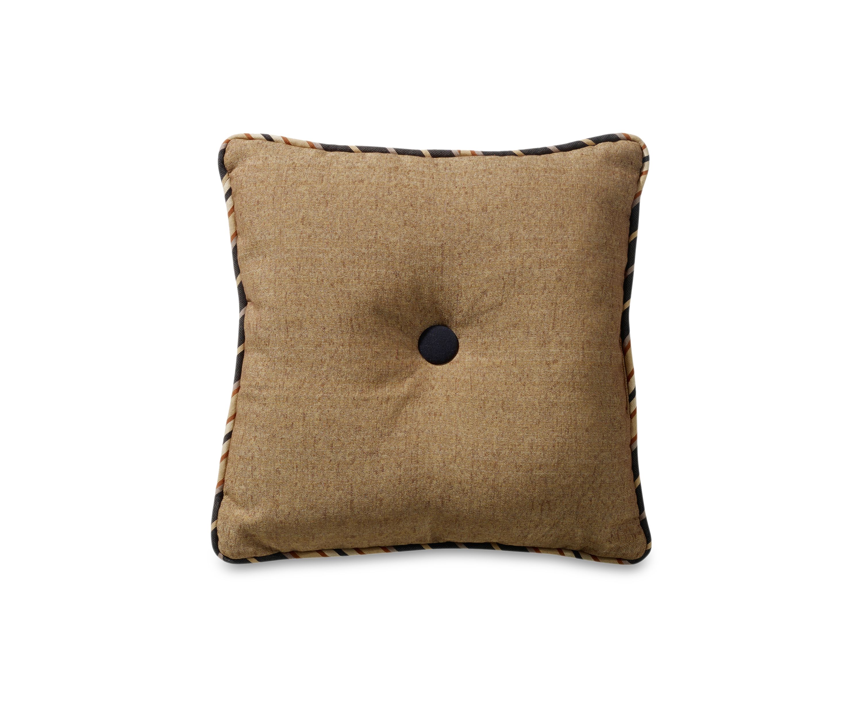 Ashbury Black & Tan Tufted Throw Pillow