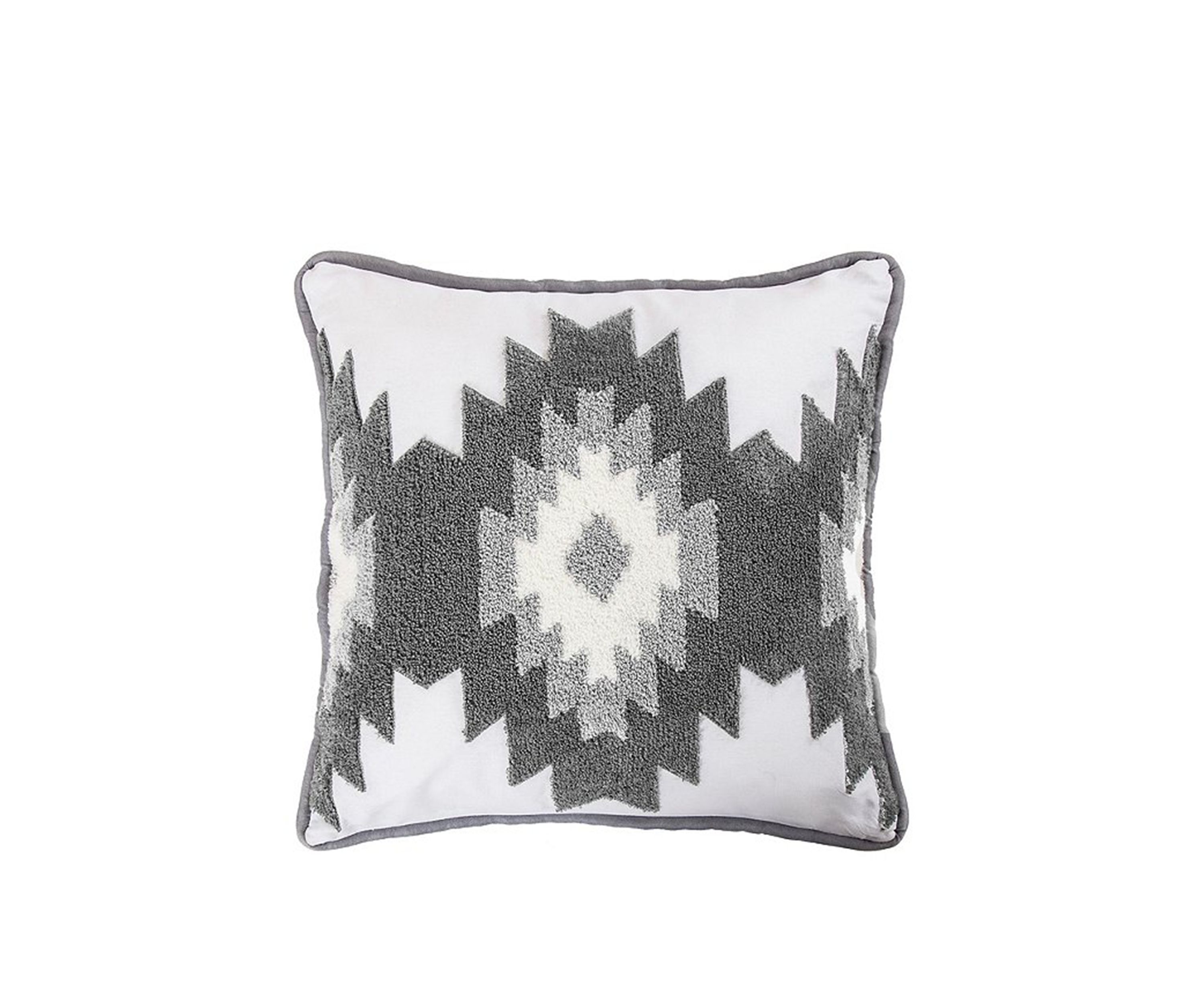 Free Spirit Crewel Embroidered Throw Pillow