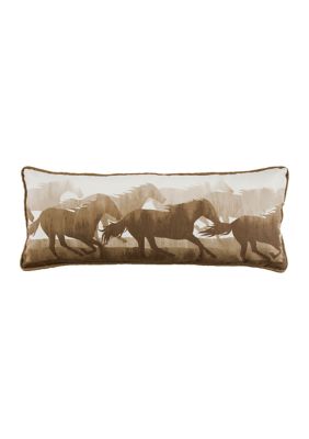 Brown & White Running Horse Body Pillow