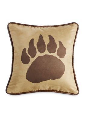 Faux Suede Bear Claw Reversible Pillow