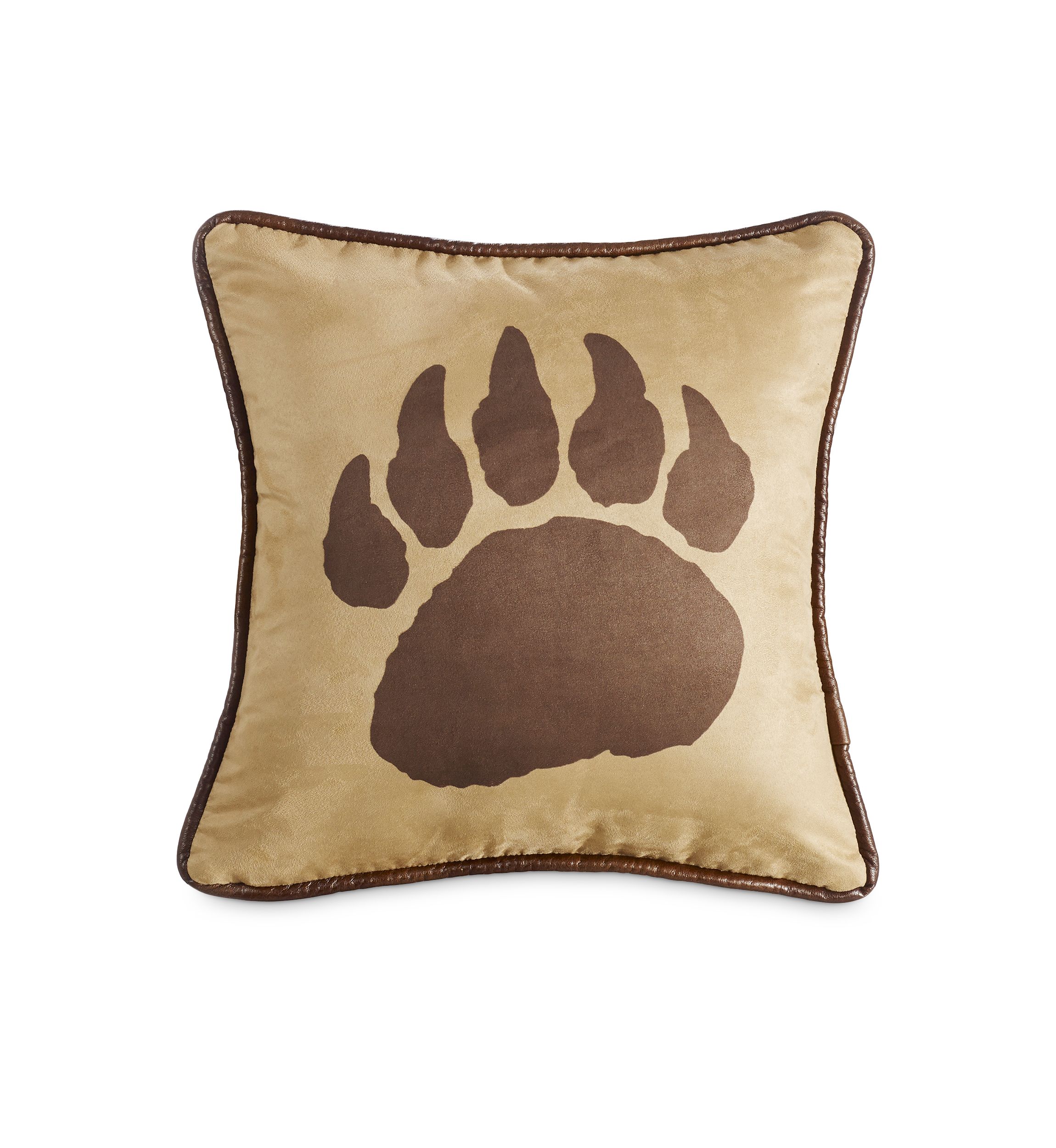 Faux Suede Bear Claw Reversible Pillow