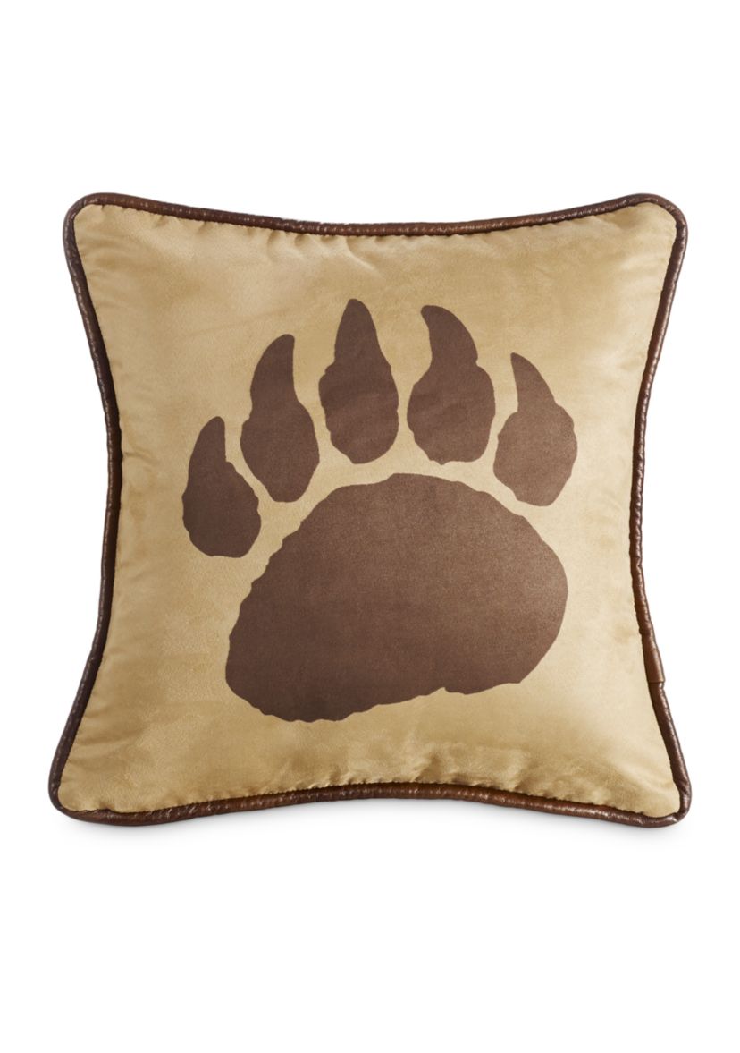 Faux Suede Bear Claw Reversible Pillow