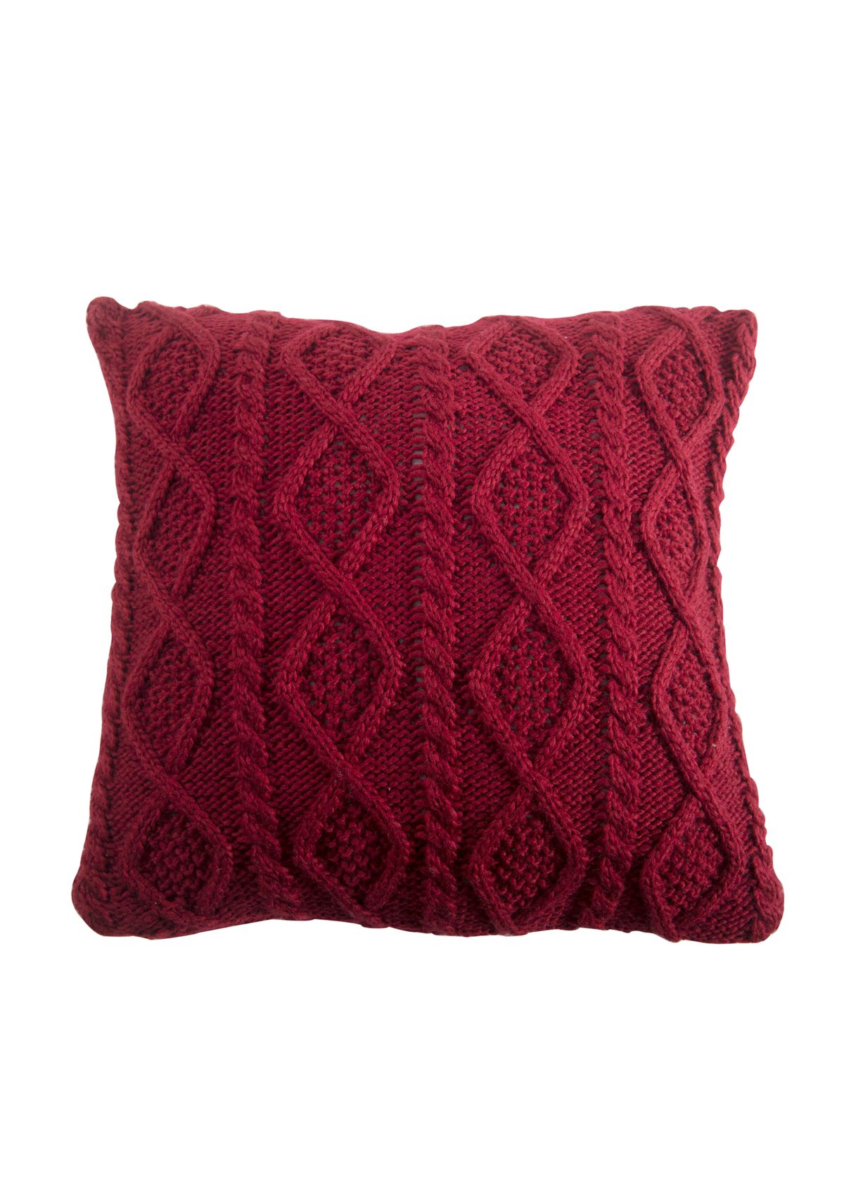 Cable Knit Soft Diamond Throw Pillow