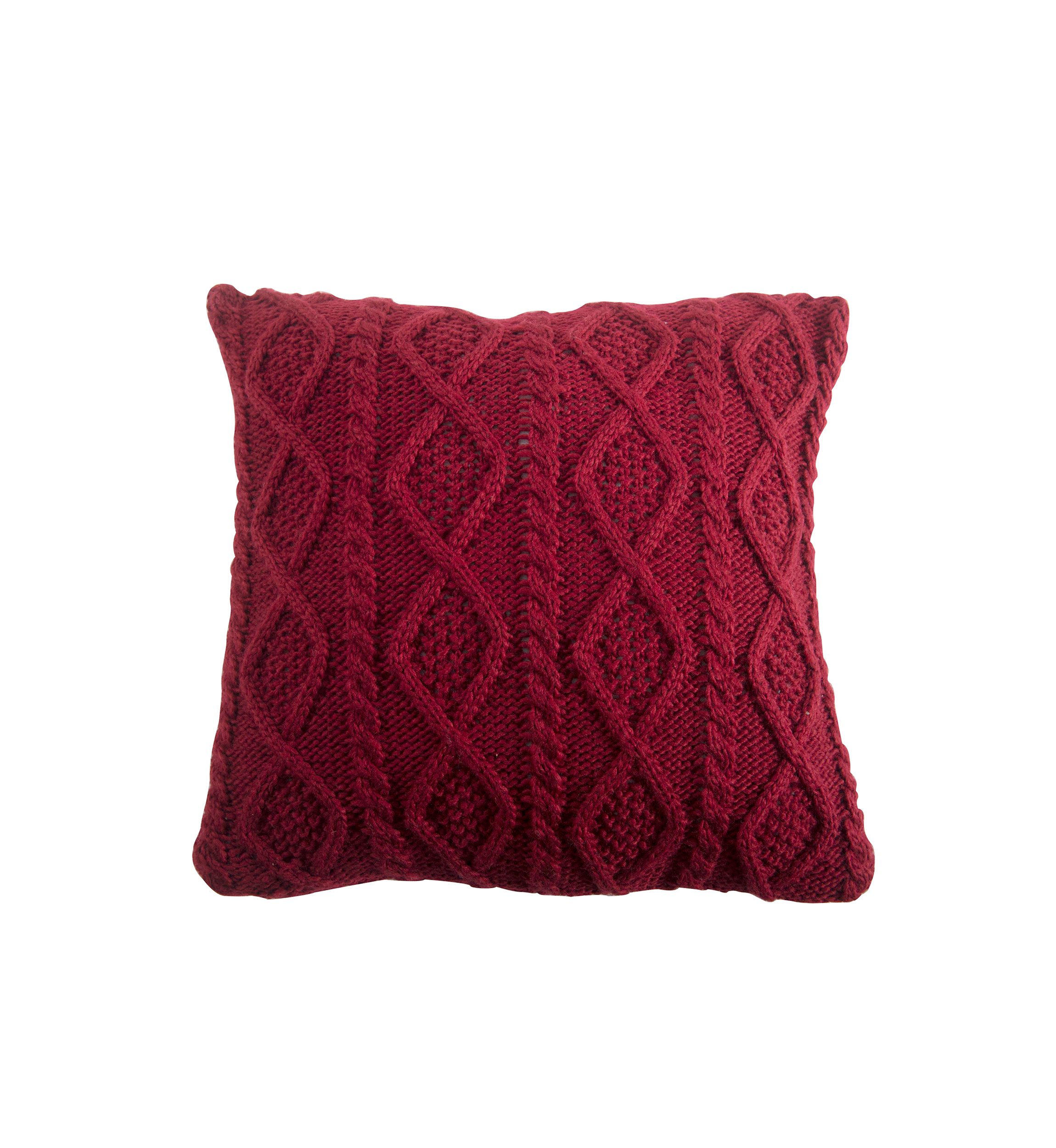 Cable Knit Soft Diamond Throw Pillow