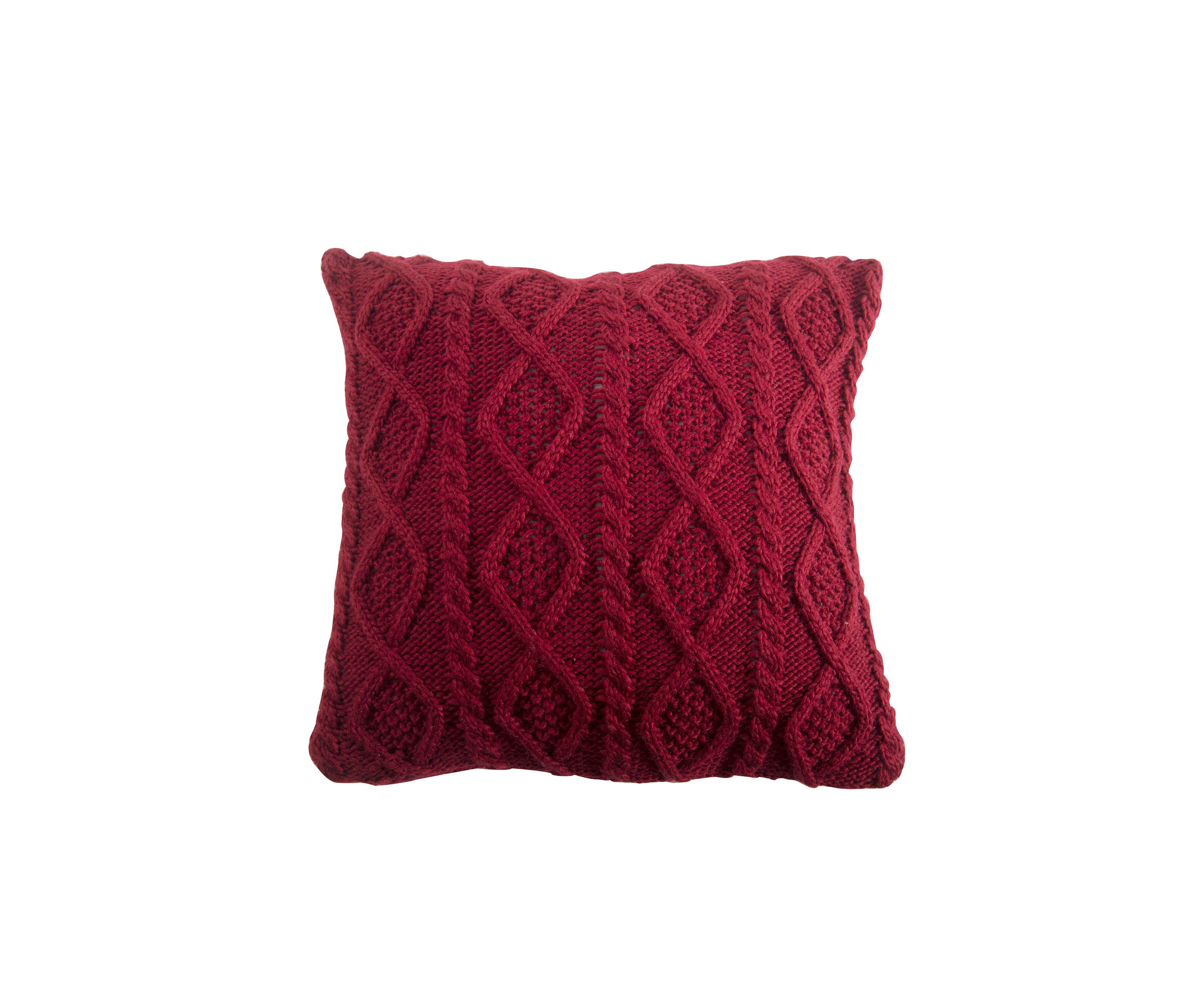 Cable Knit Soft Diamond Throw Pillow