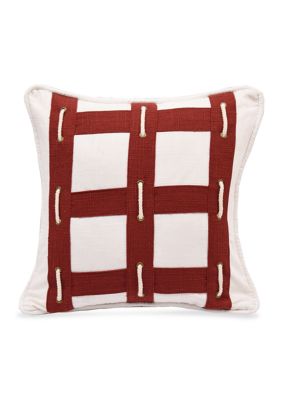 Linen Decorative Pillow with Rope