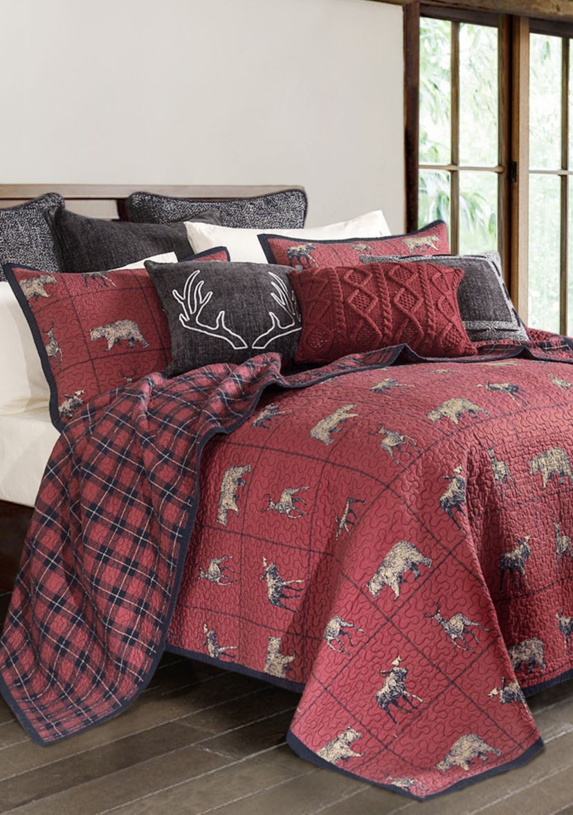 Woodland Plaid Reversible Quilt Set