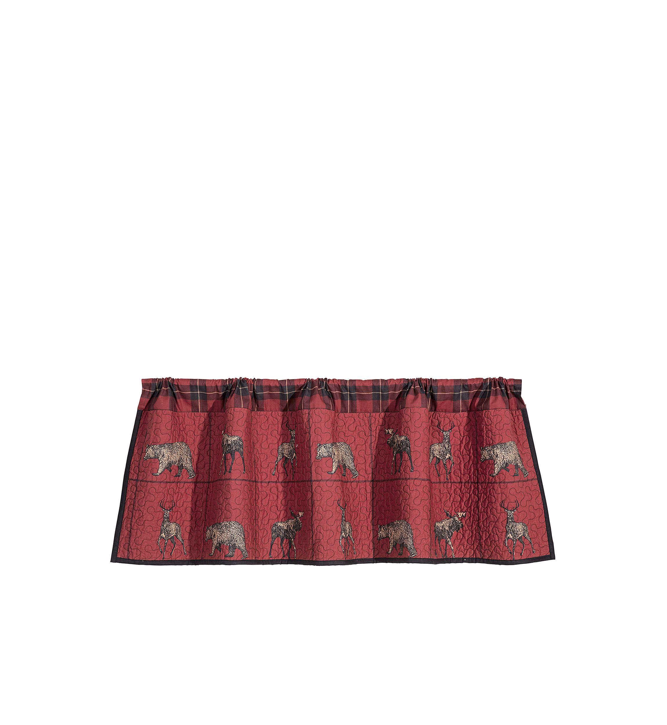 Quilted Woodland Plaid Valance