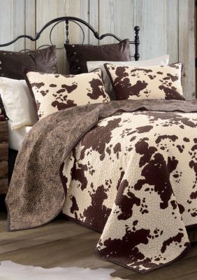 Elsa Cowhide Reversible Quilt Set