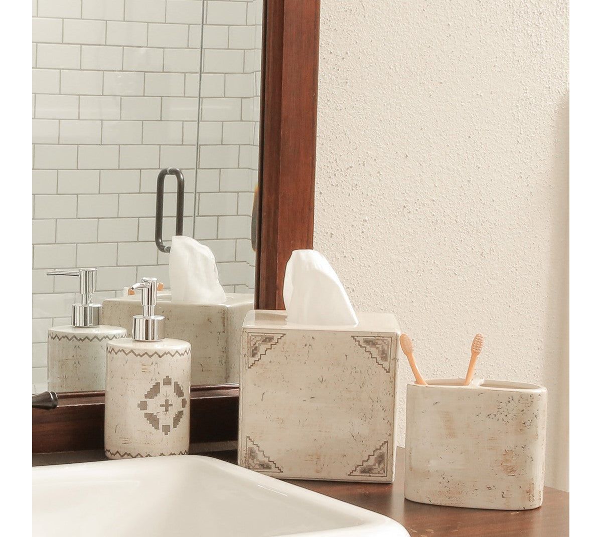 Dakota Ceramic Tissue Box Cover