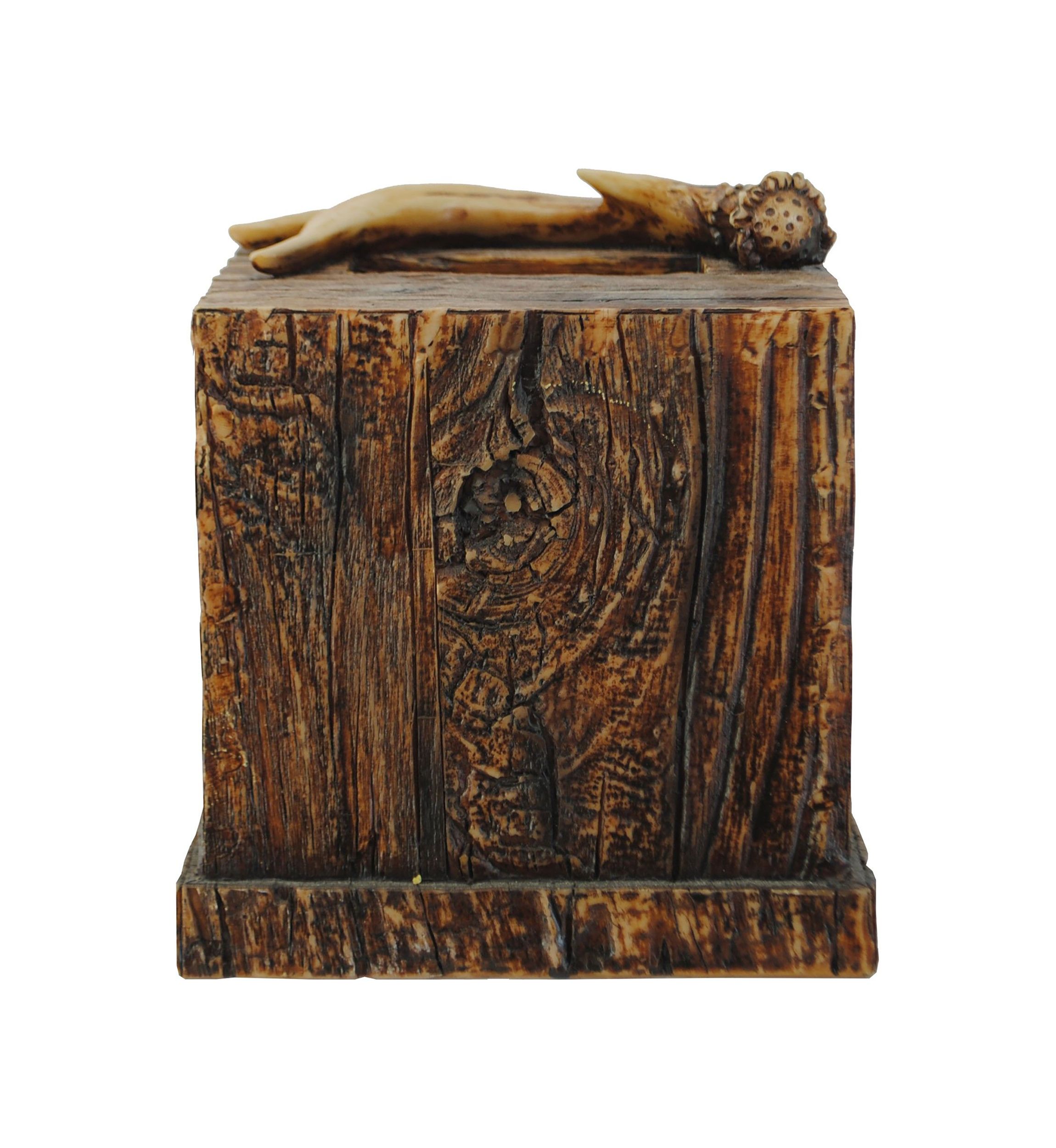 Antler & Tree Bark Tissue Box Cover