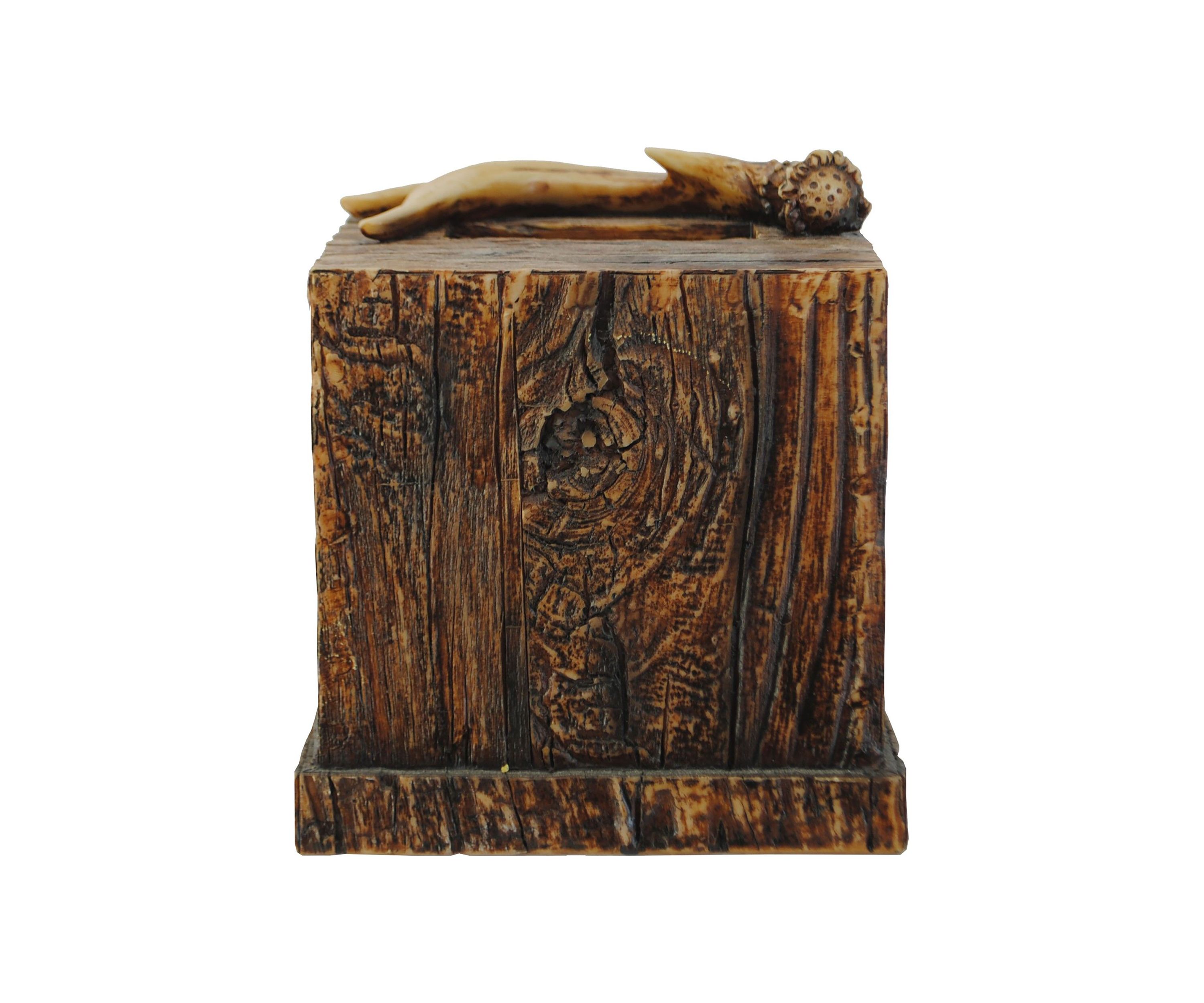 Antler & Tree Bark Tissue Box Cover
