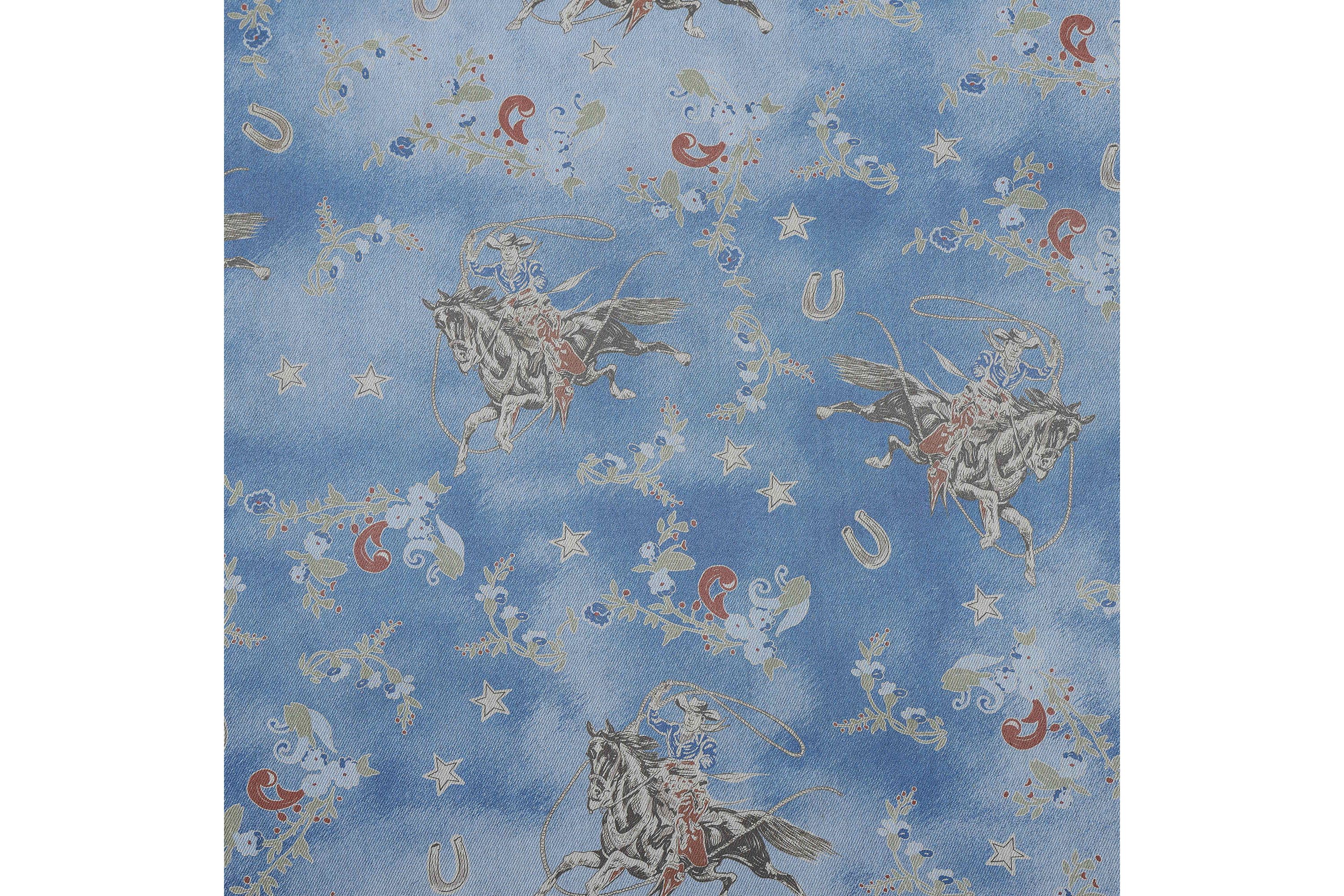 Tasha Polizzi for Paseo Road Lee Western Washed Denim Euro Sham, 27" x 27"