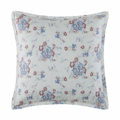 Tasha Polizzi for Paseo Road Rosabel Floral Western Design Washed Denim Euro Sham, 27" x 27"