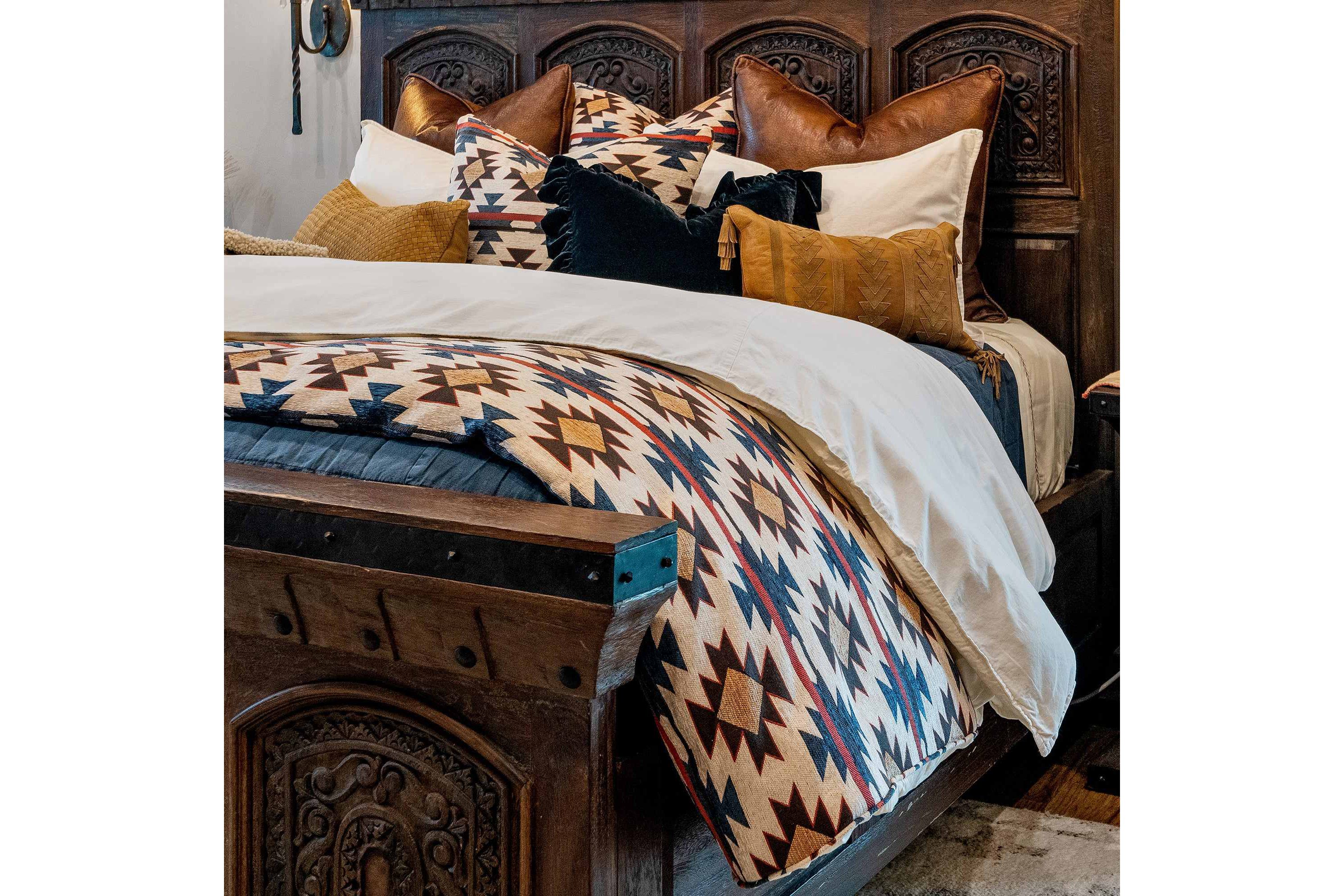 Tasha Polizzi for Paseo Road Mariella Western Aztec Chenille Euro Sham, 27" x 27"