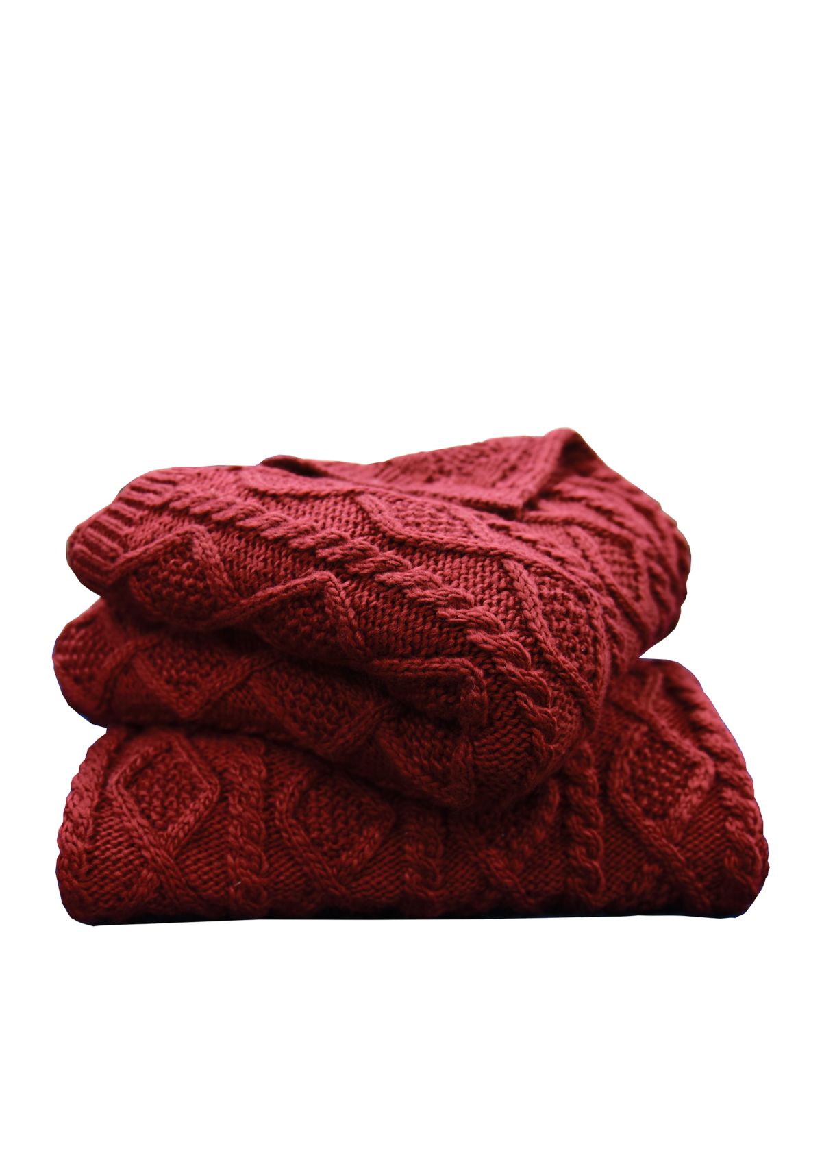 Fair Isle Knit Throw Blanket