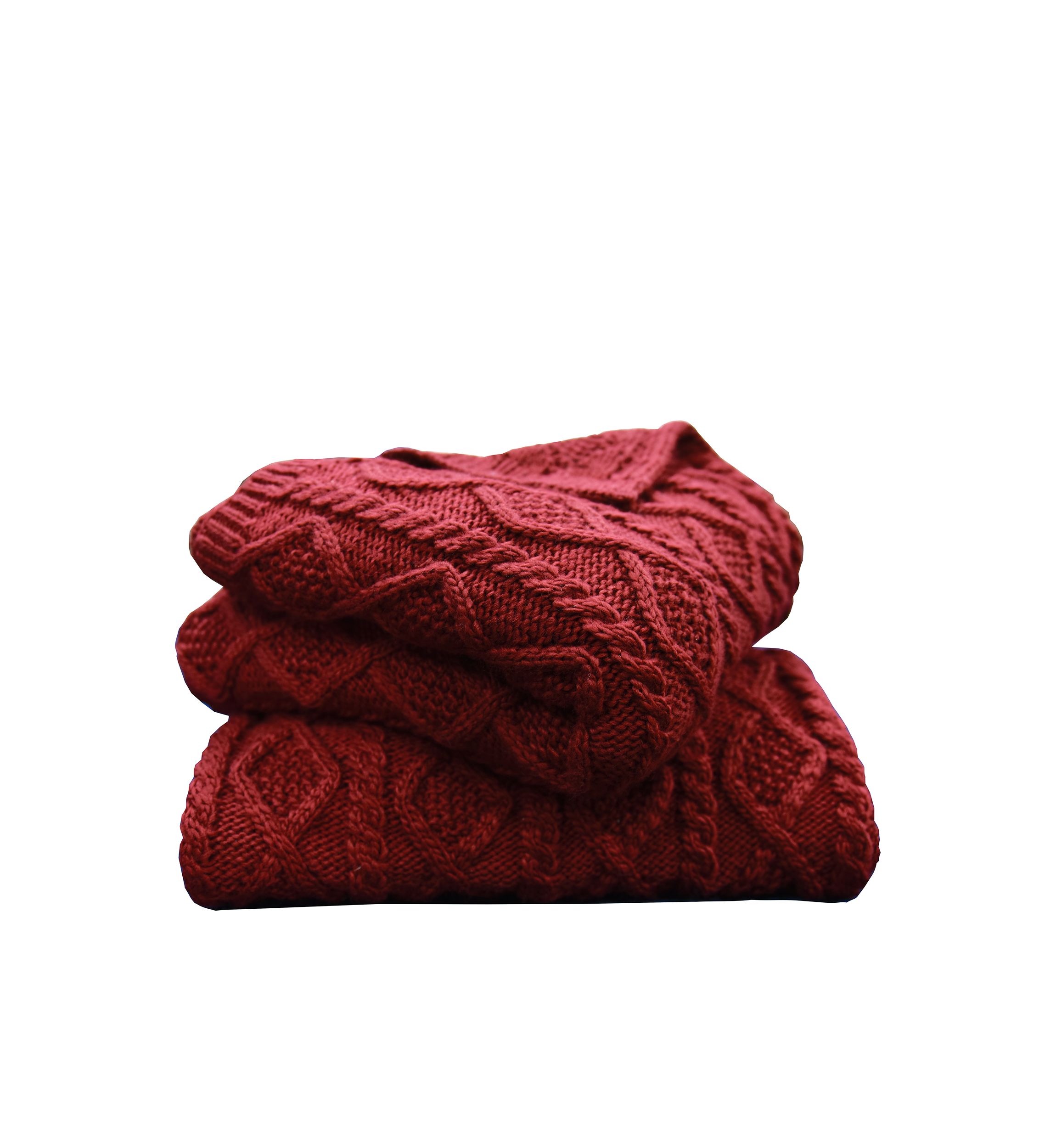 Fair Isle Knit Throw Blanket
