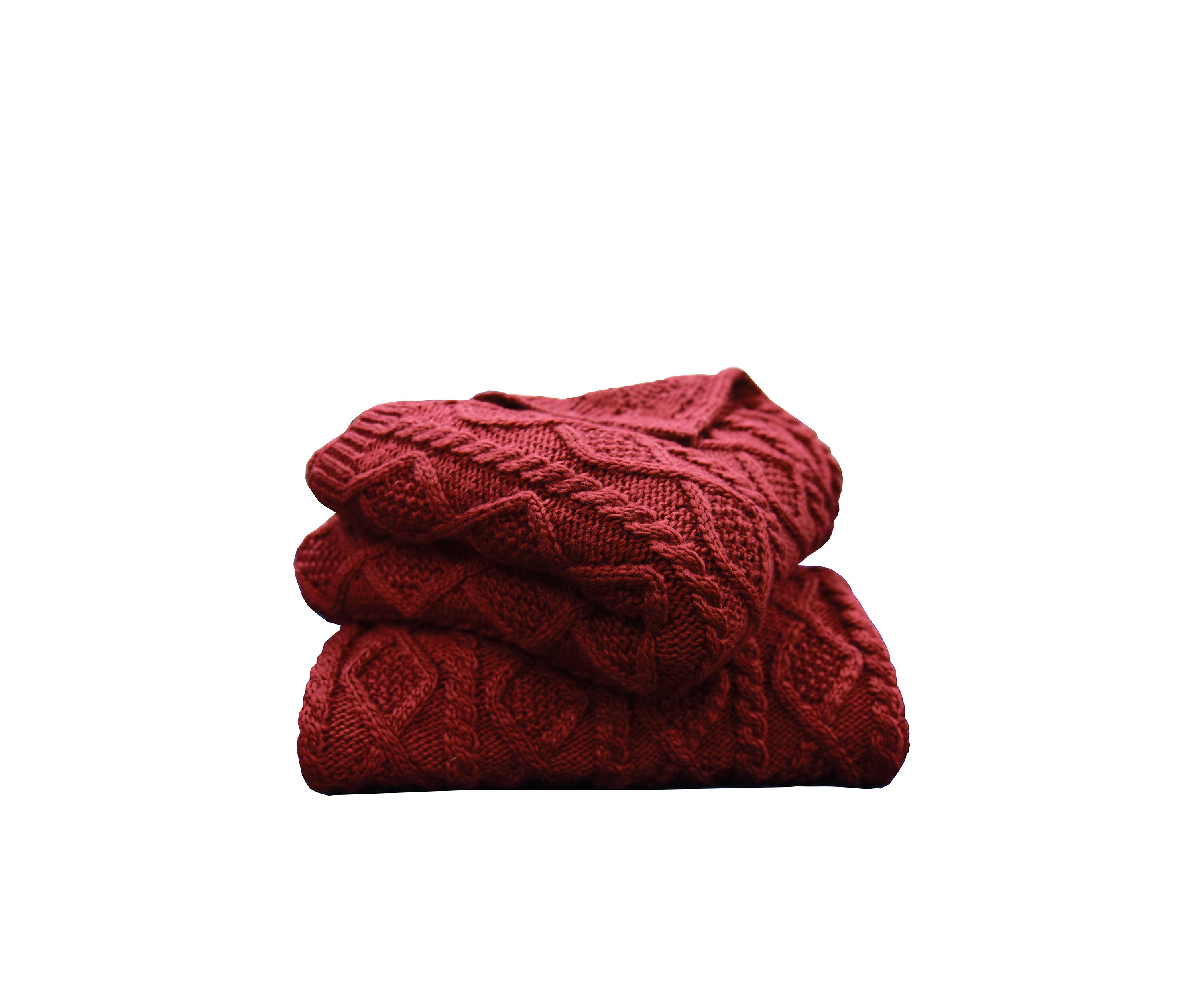 Fair Isle Knit Throw Blanket