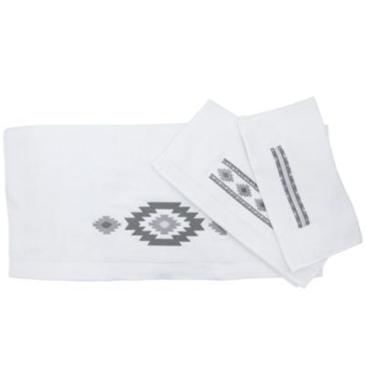 Free Spirit White Embroidery Towel Set