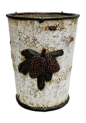 Birch Pinecone Wastebasket