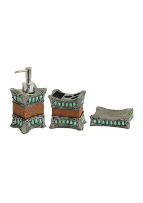 Turquoise Countertop Bathroom Set