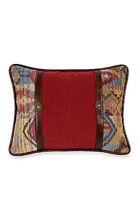 Ruidoso Chenille Geometric Oblong Pillow with Conchos