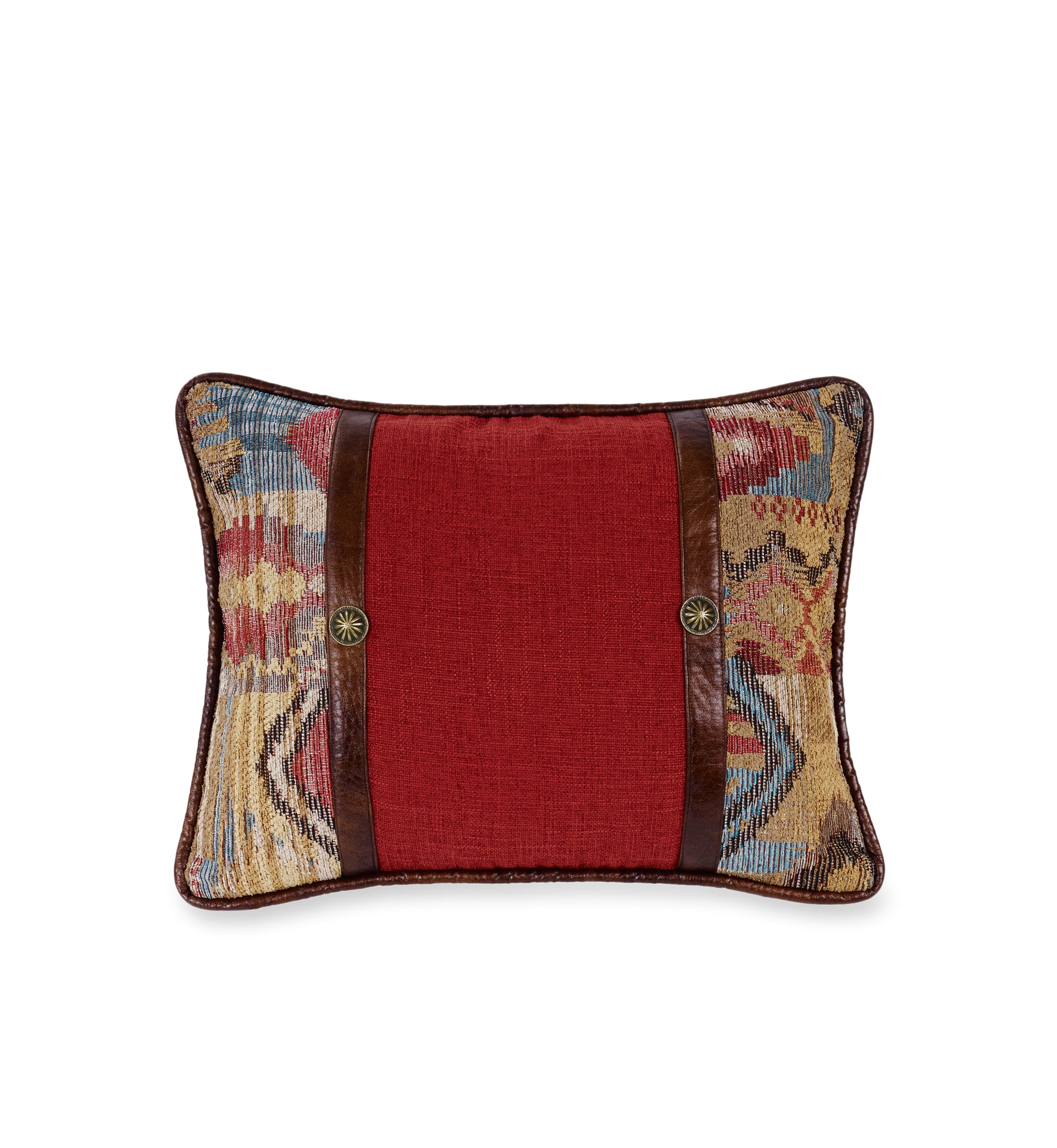 Ruidoso Chenille Geometric Oblong Pillow with Conchos
