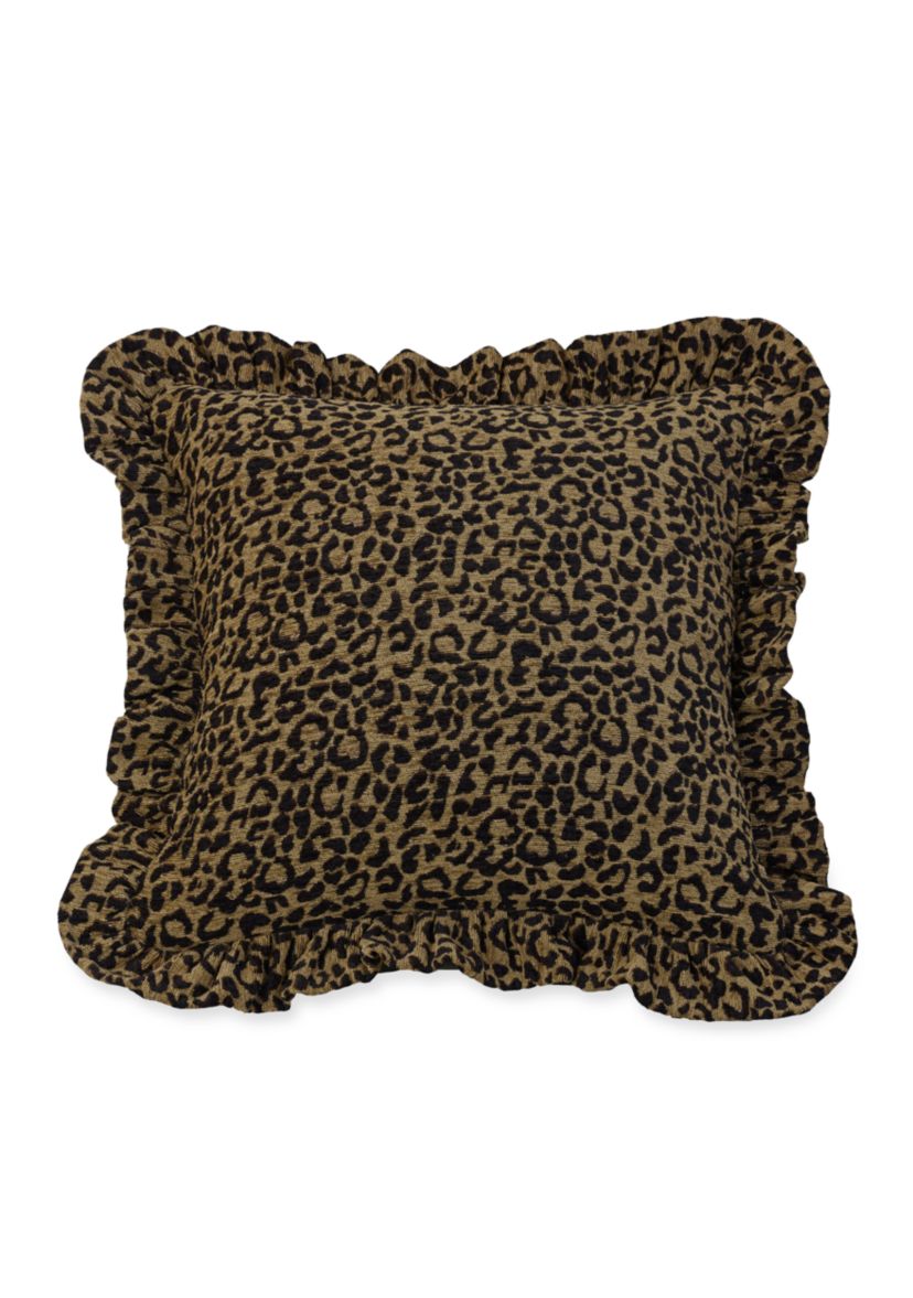 San Angelo Leopard Print Chenille Throw Pillow
