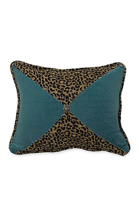 HiEnd Accents San Angelo Pieced Leopard Decorative Pillow