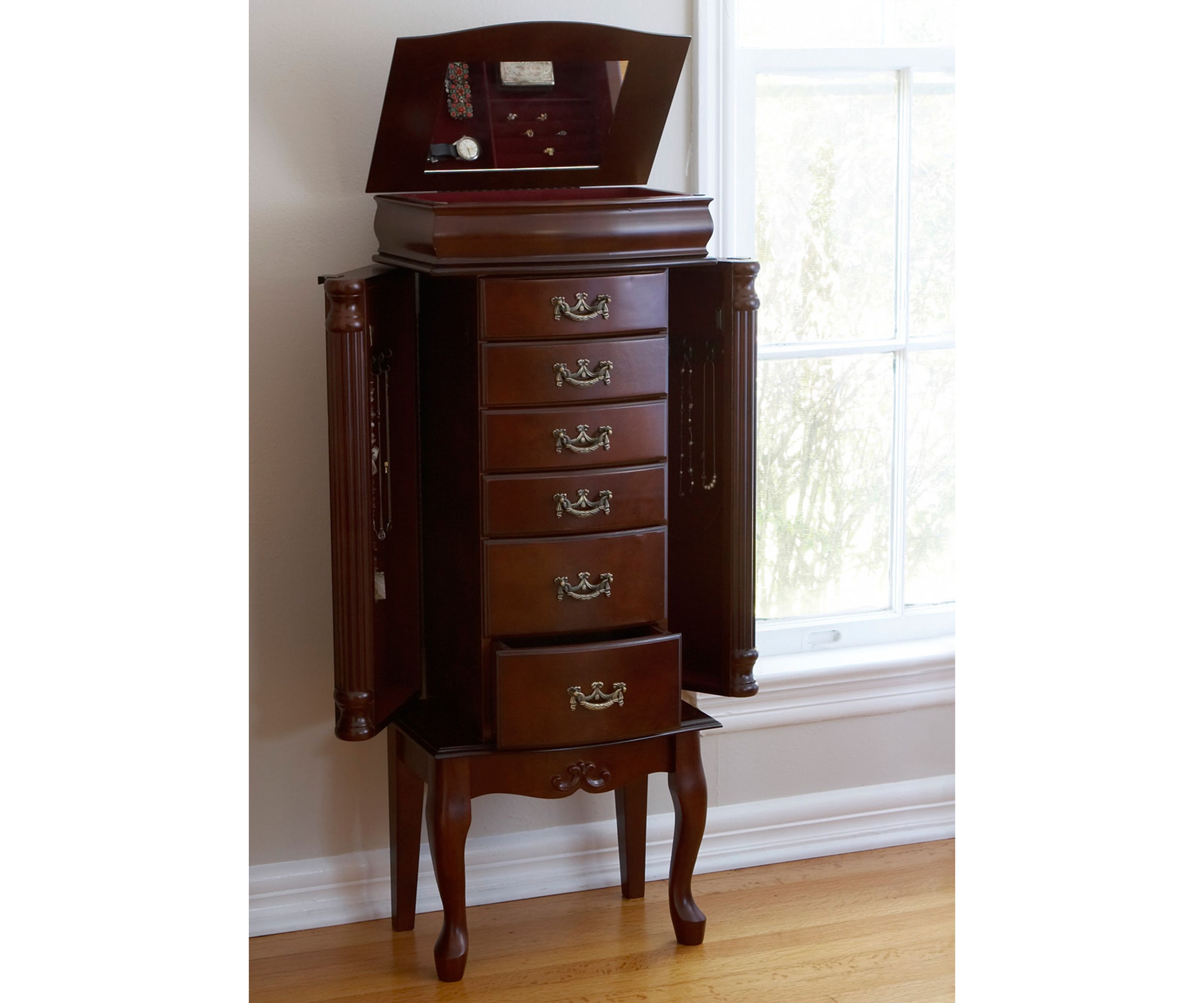 Dane Mahogany Jewelry Armoire