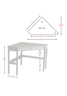 Southern Enterprises Rico Corner Desk White Belk