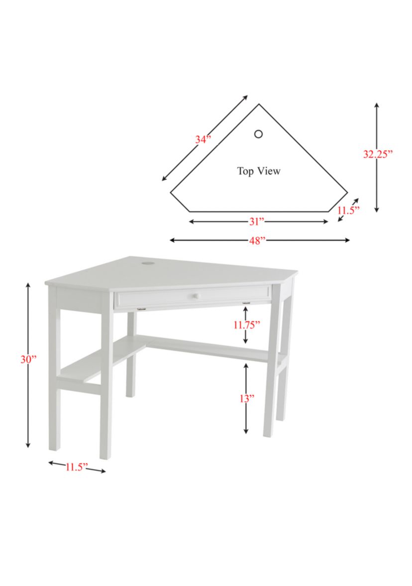 Rico Corner Desk - White
