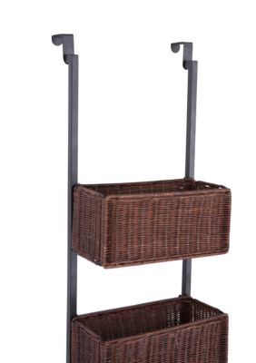 Southern Enterprises Bernard Over The Door 3 Tier Basket Storage