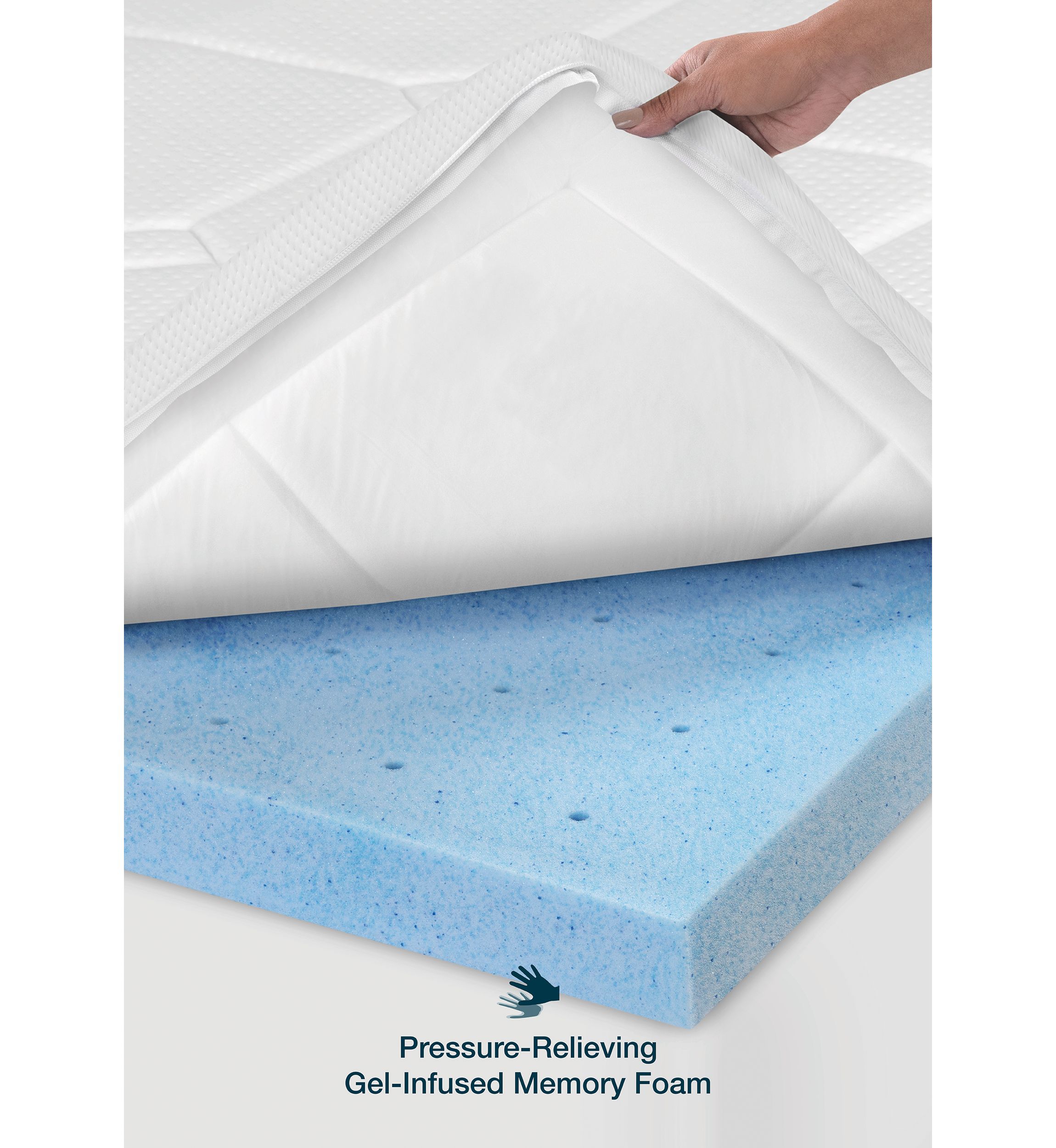 3 Inch Euro Majestic Gel Infused Memory Foam Mattress Topper