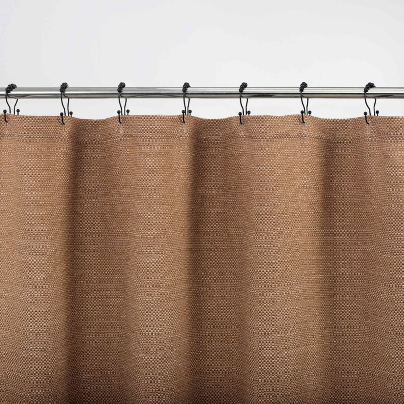 Suhana Contrast Tweed Buttonhole Shower Curtain
