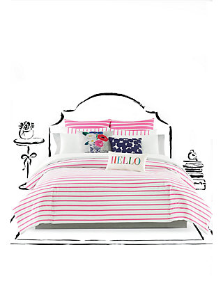Kate Spade New York Harbor Stripe Shocking Pink Comforter Set Belk