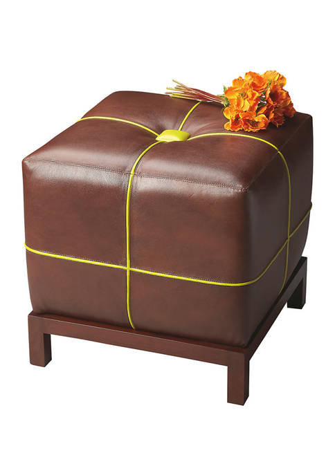 Butler Specialty Company Beecher Leather Bunching Ottoman