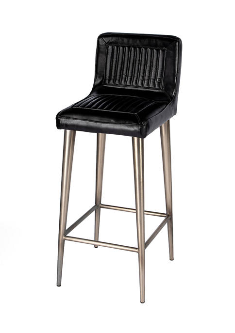 Butler Specialty Company Maxwell Black Leather Bar Stool