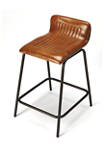 Ludlow Leather & Metal Counter Stool