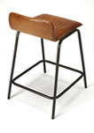 Ludlow Leather & Metal Counter Stool