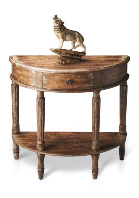 butler specialty company banham antique gray console tabl